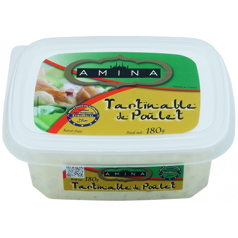 Tartinable de poulet halal "AMINA" - 160 g