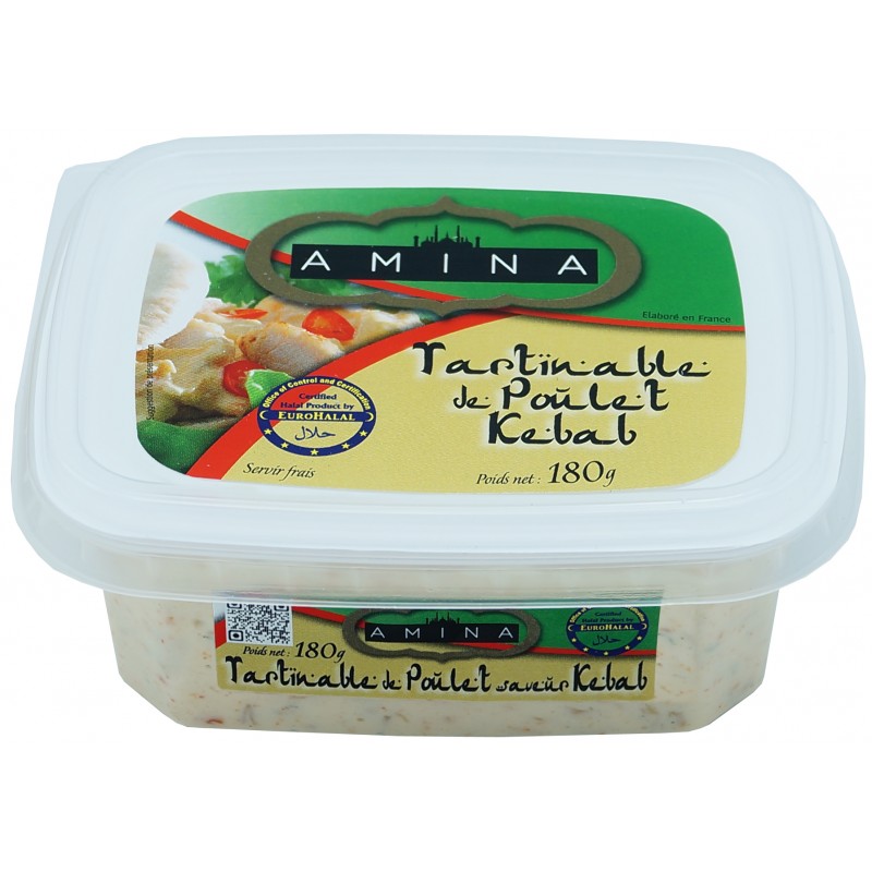 Tartinable de poulet sauce kebab halal "AMINA" - 160 g