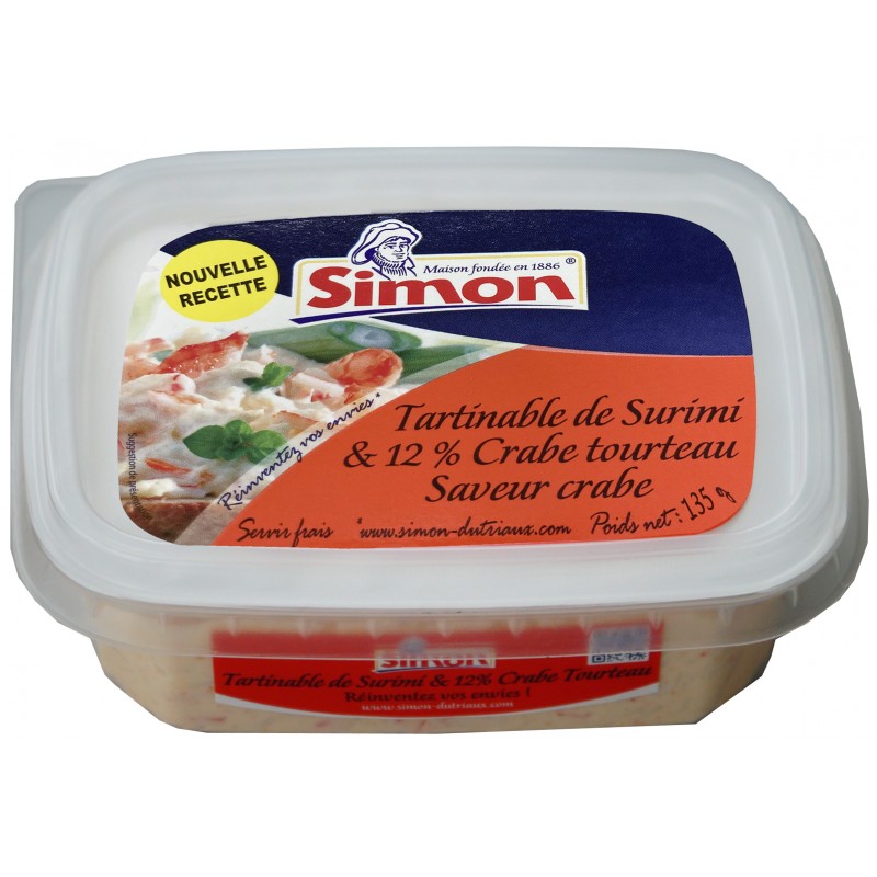 Tartinable de Surimi et Crabe 12 % - 135 g - Tartinable de surimi